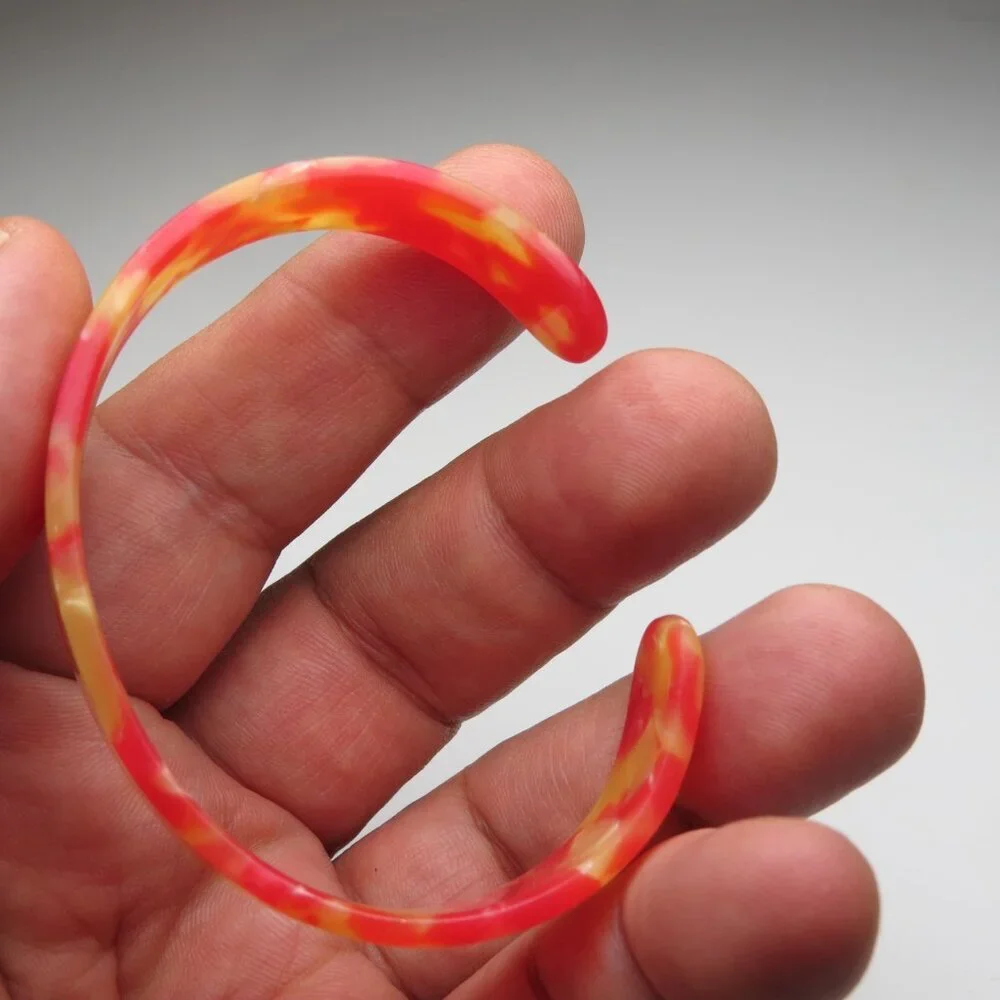 Multi Color Ivory Resin Bangle
